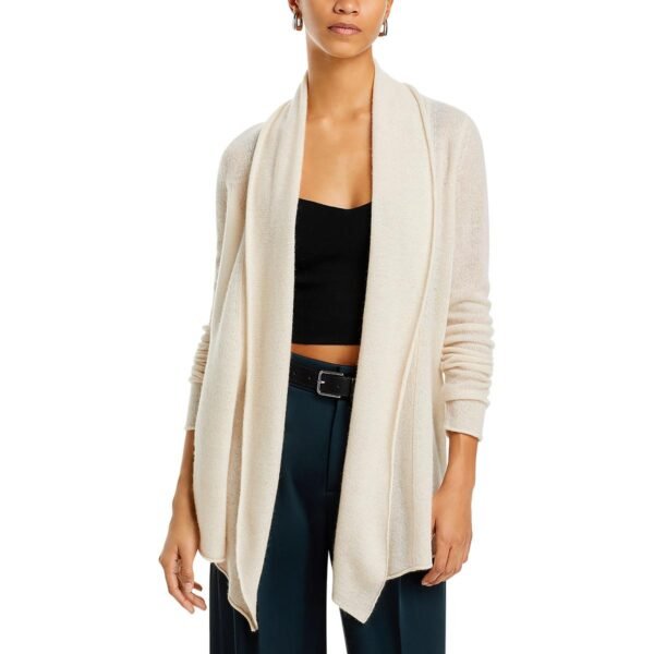 Private Label Womens Cashmere Open Front Cardigan Sweater - Image 2