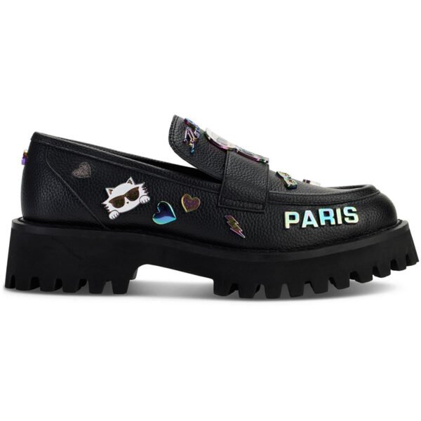 Karl Lagerfeld Paris Womens Gaston Leather Loafers - Image 2