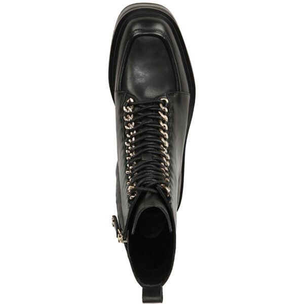 Sam Edelman Womens Lovrin Leather Lugged Sole Combat & Lace-Up Boots - Image 3