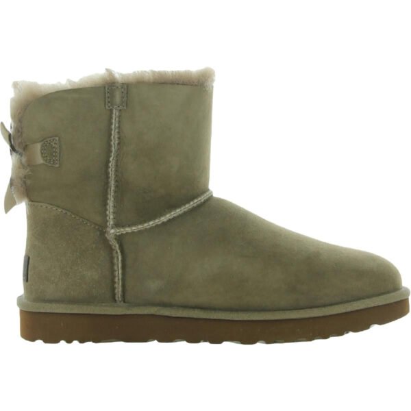 Ugg Mini Bailey Bow II Women's Suede Fur Lined Booties with Satin Back Bow - Image 4