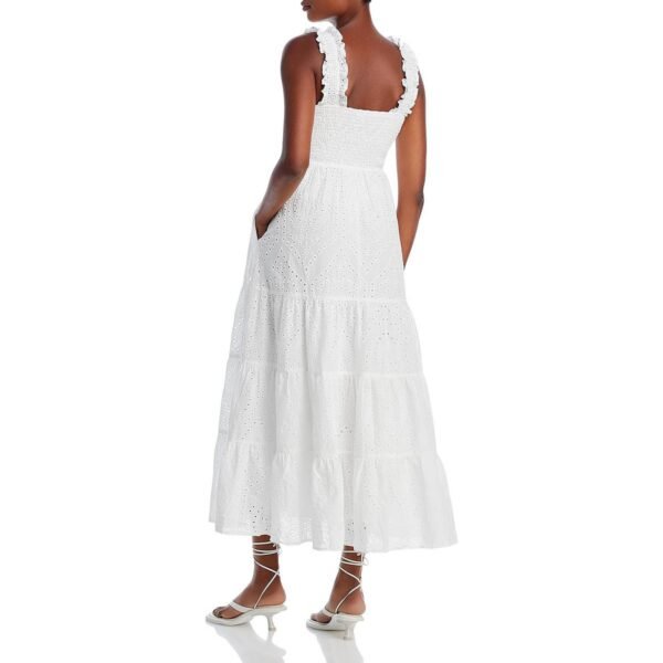 Lucy Paris Womens Eyelet Smocked Midi Dress - Image 3