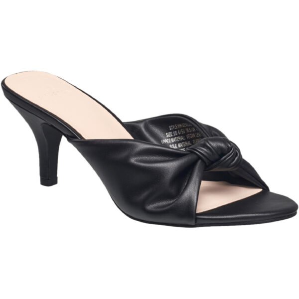 Halston Women's Seville Vegan Leather Open Toe Kitten Heel Dress Sandals - Image 2