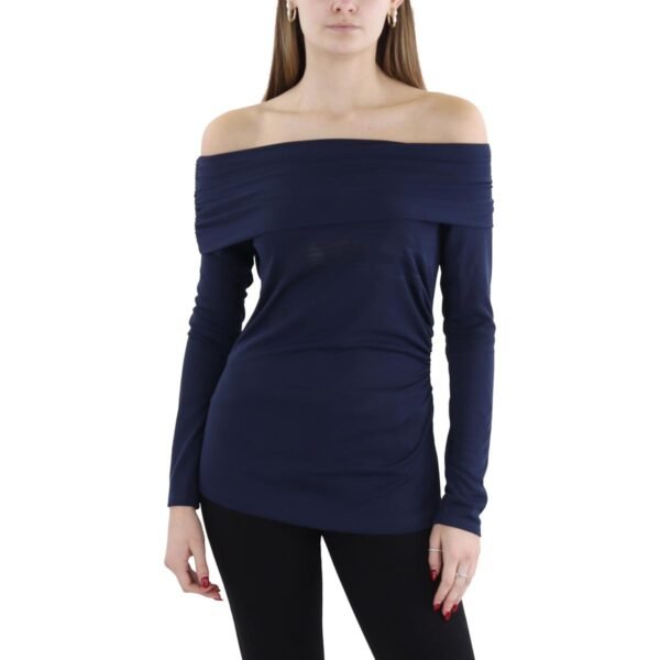 Lauren Ralph Lauren Womens Ruched Long Sleeve Blouse