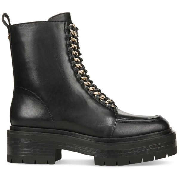 Sam Edelman Womens Lovrin Leather Lugged Sole Combat & Lace-Up Boots - Image 2