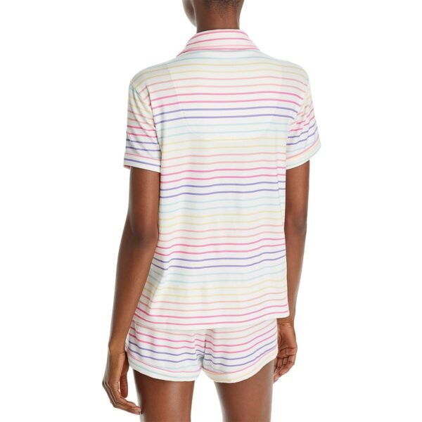 Aqua Womens Striped 2PC Short Set - Image 2