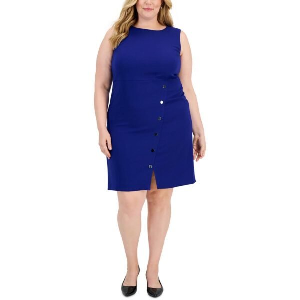 Kasper Womens Plus Scuba Mini Sheath Dress - Image 2