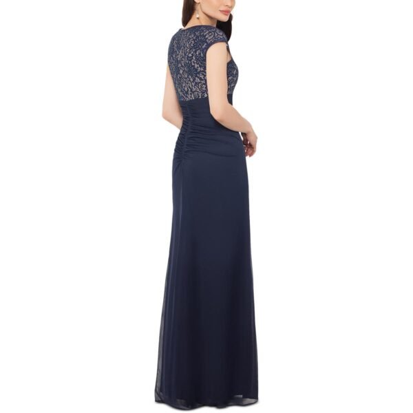 Betsy & Adam Womens Ruffled Maxi Evening Dress - Image 2