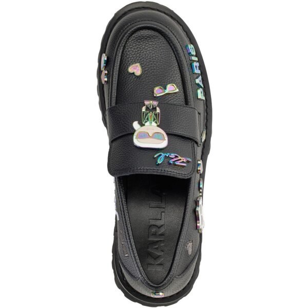 Karl Lagerfeld Paris Womens Gaston Leather Loafers - Image 3