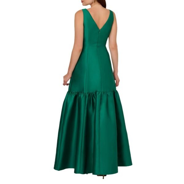 Adrianna Papell Womens Mikado Flounce Evening Dress - Image 2