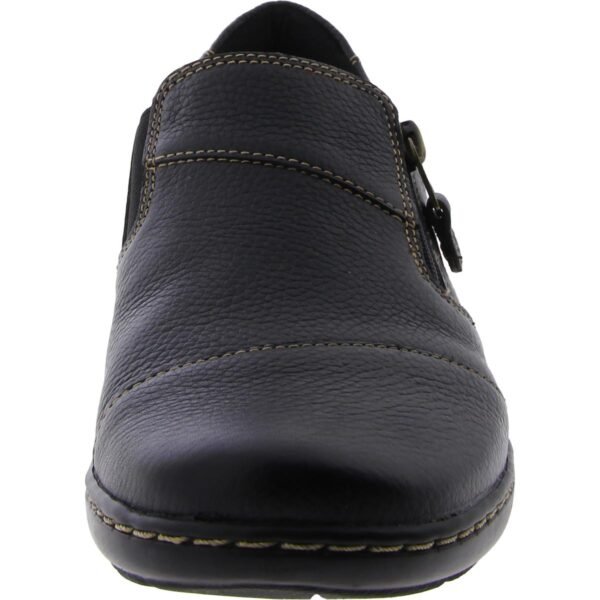 Clarks Womens Leather Slip-On Flat Shoes - Image 3