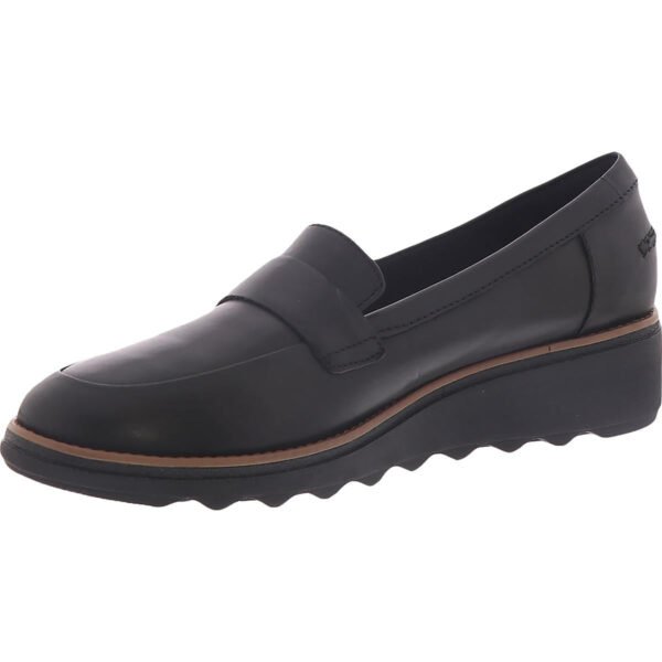 Clarks Womens Sharon Gracie Leather Slip On Loafers - Image 2